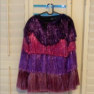 Nasty Gal Multicolor Fringe Jacket